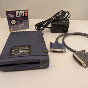 IOMEGA ZIP Drive 100 & 1 Disk | Parallel Port | Z100P2 | P/N 02653B00 | USED